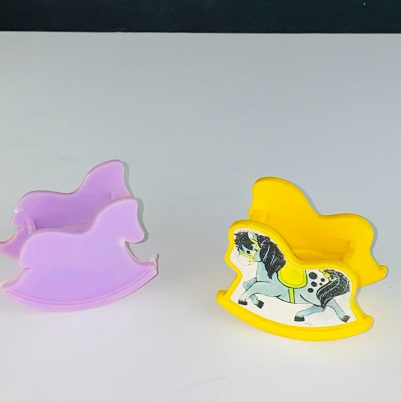 Fisher Price Little People Lot of 2 Rocking Horses Dollhouse Toy Furniture Kids - Picture 6 of 11